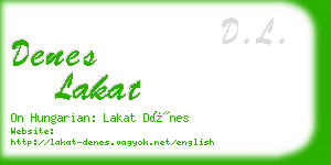 denes lakat business card